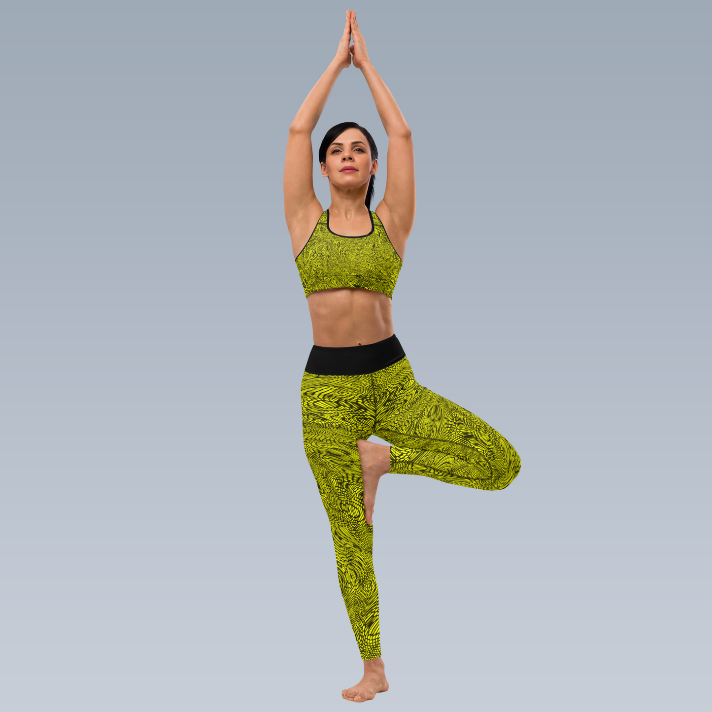 Fractal Yoga Leggings (Yellow)
