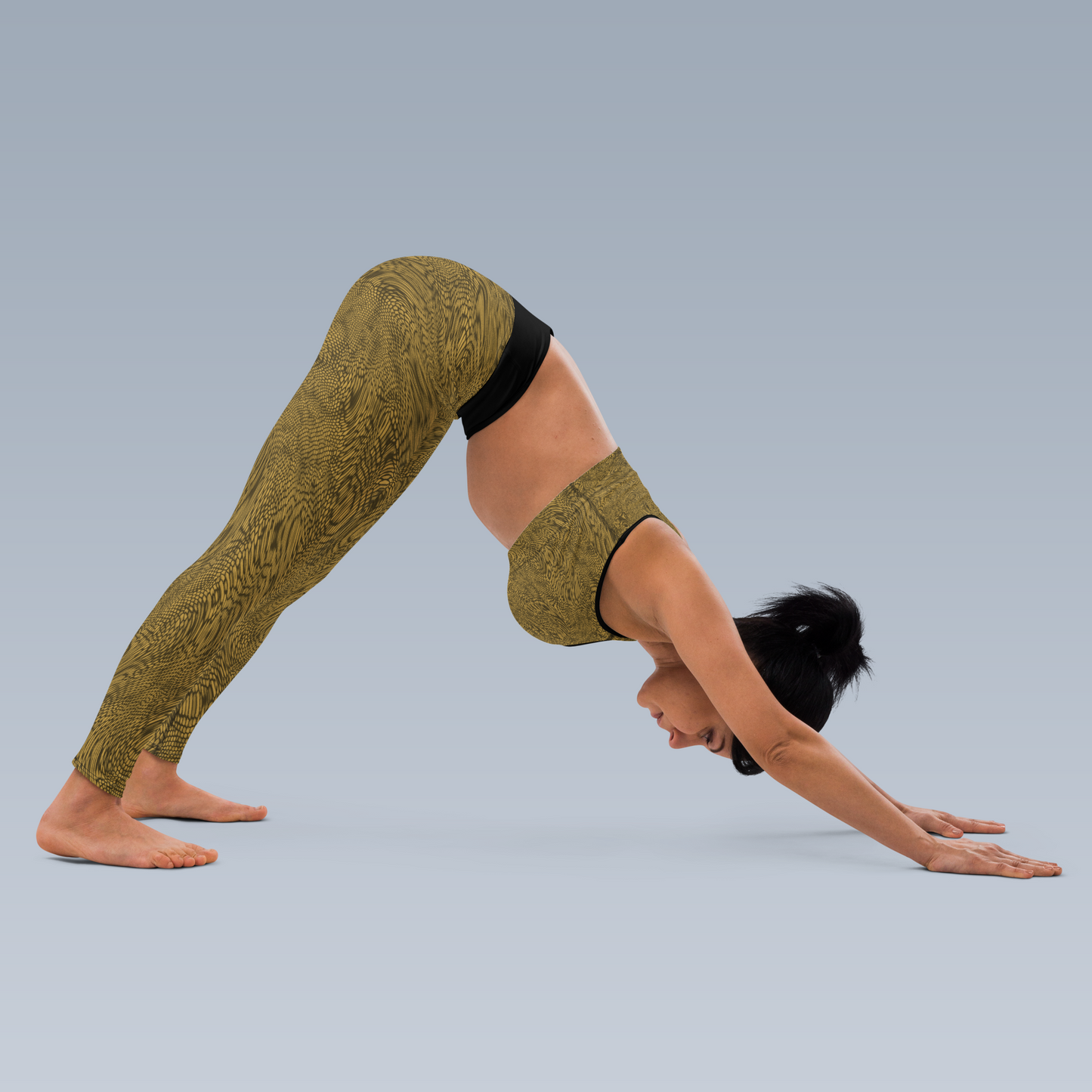 Fractal Yoga Leggings (Beige)