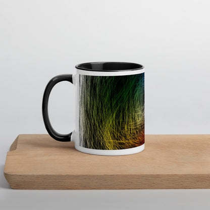 Wild Rainbow Mug with Black Interior/Handle - Comfortable Culture - Mugs - Comfortable Culture