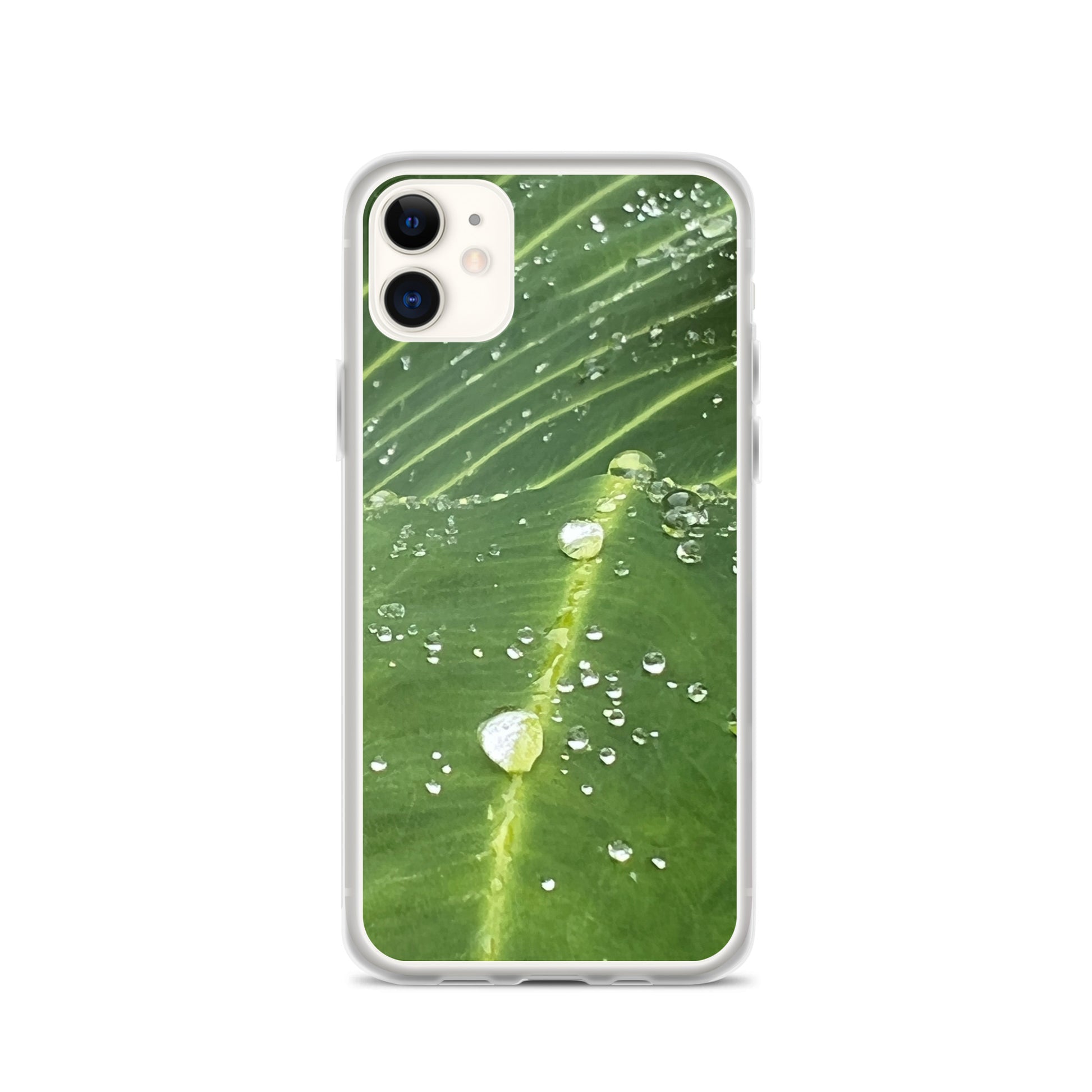Leaf Raindrop Close-up (iPhone Case) - Comfortable Culture - iPhone 11 - Mobile Phone Cases - Comfortable Culture