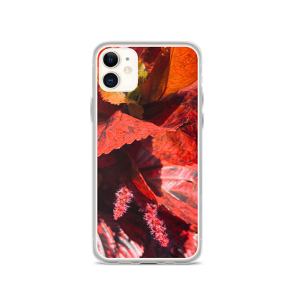 Red Leaf Close-up (iPhone Case) - Comfortable Culture - iPhone 11 - Mobile Phone Cases - Comfortable Culture