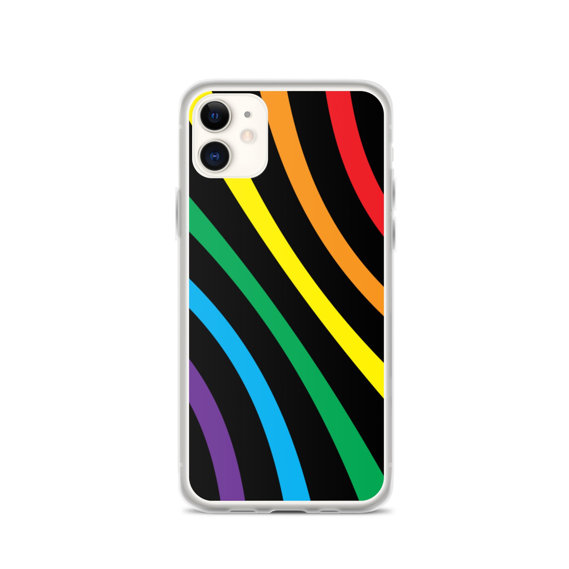 Rainbow Lines iPhone Case - Comfortable Culture - iPhone 11 - Mobile Phone Cases - Comfortable Culture