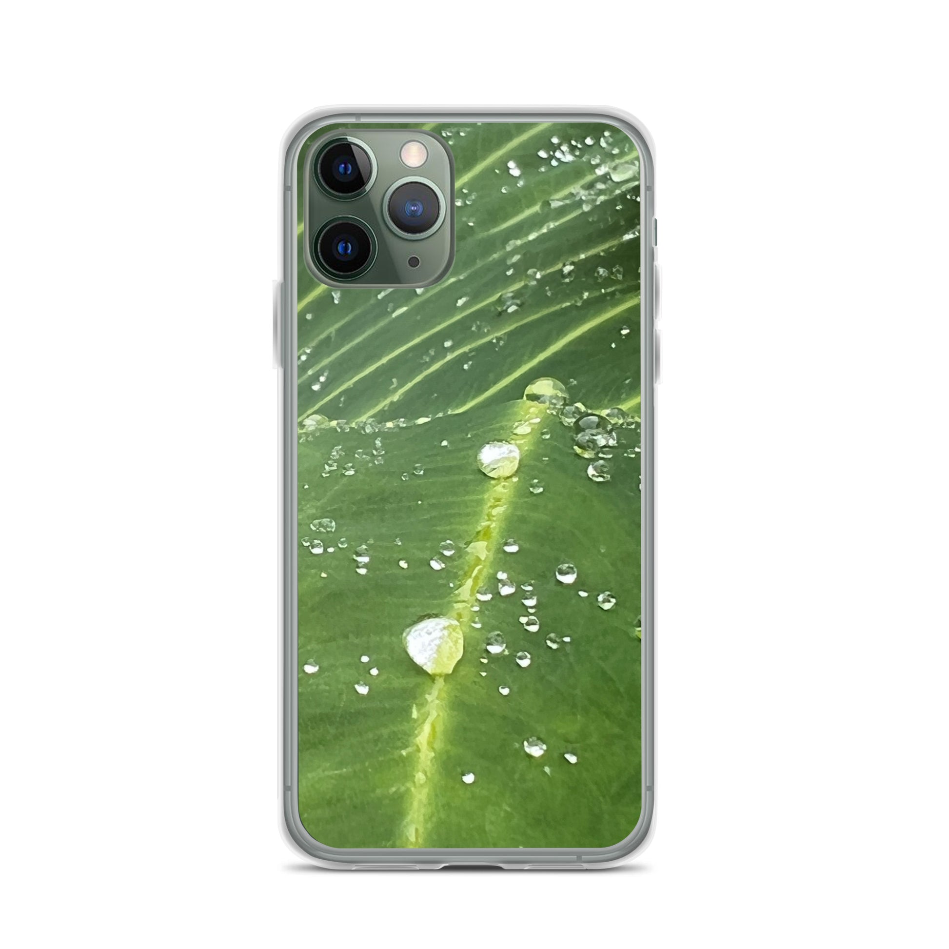 Leaf Raindrop Close-up (iPhone Case) - Comfortable Culture - iPhone 11 Pro - Mobile Phone Cases - Comfortable Culture