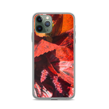 Red Leaf Close-up (iPhone Case) - Comfortable Culture - iPhone 11 Pro - Mobile Phone Cases - Comfortable Culture