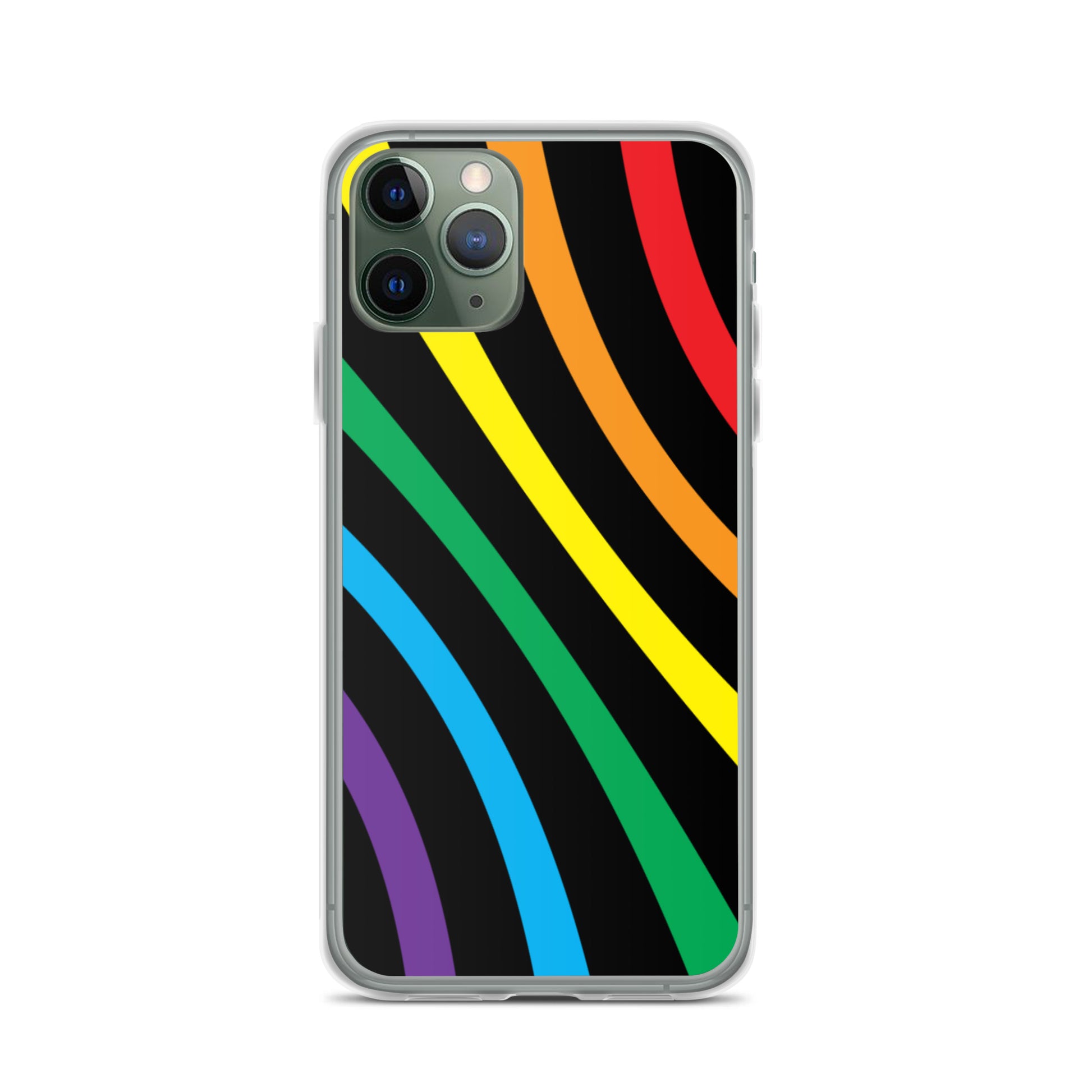 Rainbow Lines iPhone Case - Comfortable Culture - iPhone 11 Pro - Mobile Phone Cases - Comfortable Culture