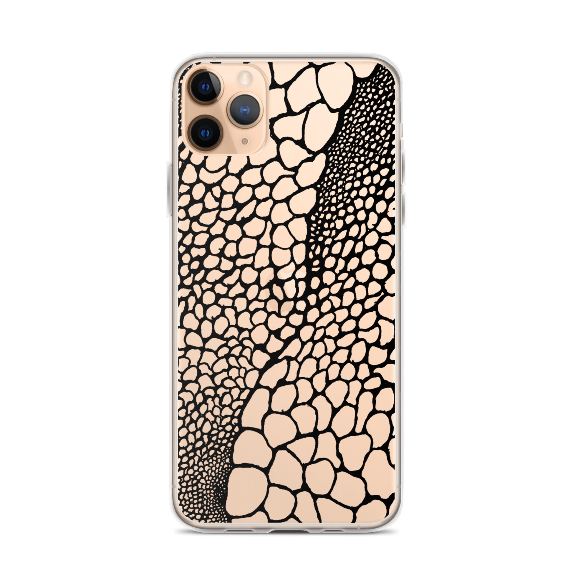 Abstract Bubble Drawing (Clear iPhone Case) - Comfortable Culture - iPhone 11 Pro Max - Mobile Phone Cases - Comfortable Culture