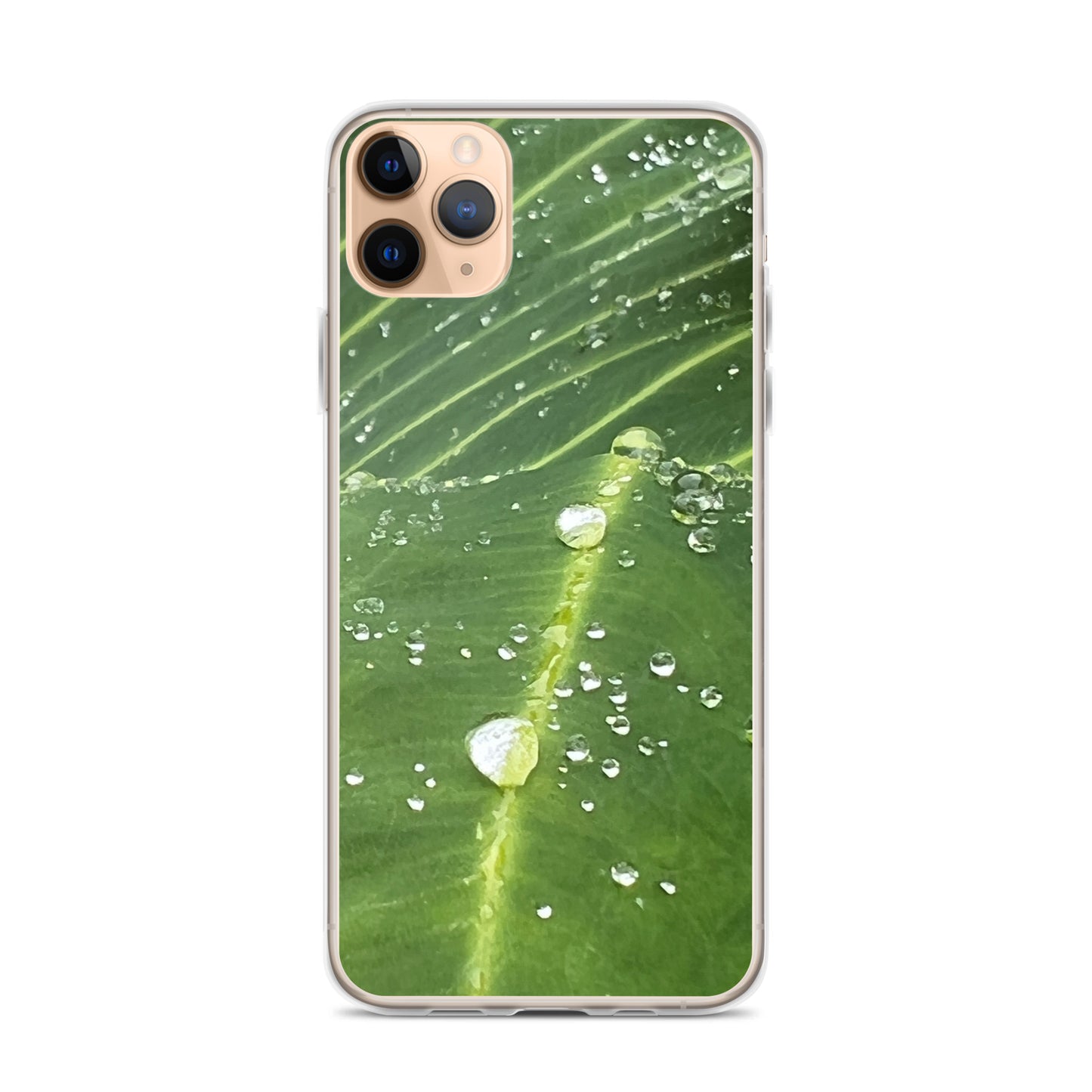 Leaf Raindrop Close-up (iPhone Case) - Comfortable Culture - iPhone 11 Pro Max - Mobile Phone Cases - Comfortable Culture