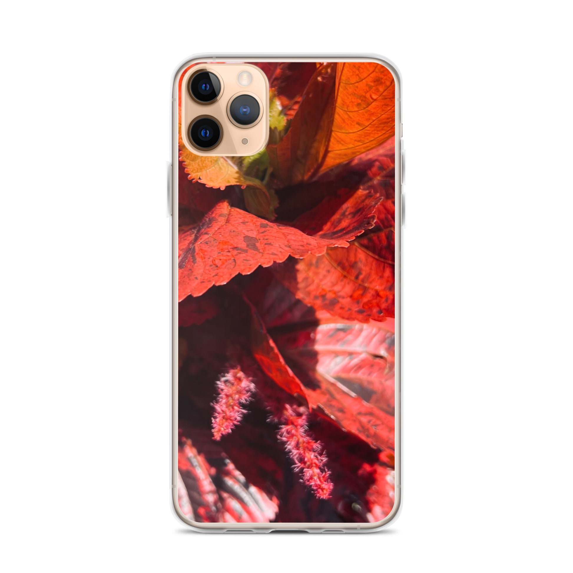 Red Leaf Close-up (iPhone Case) - Comfortable Culture - iPhone 11 Pro Max - Mobile Phone Cases - Comfortable Culture
