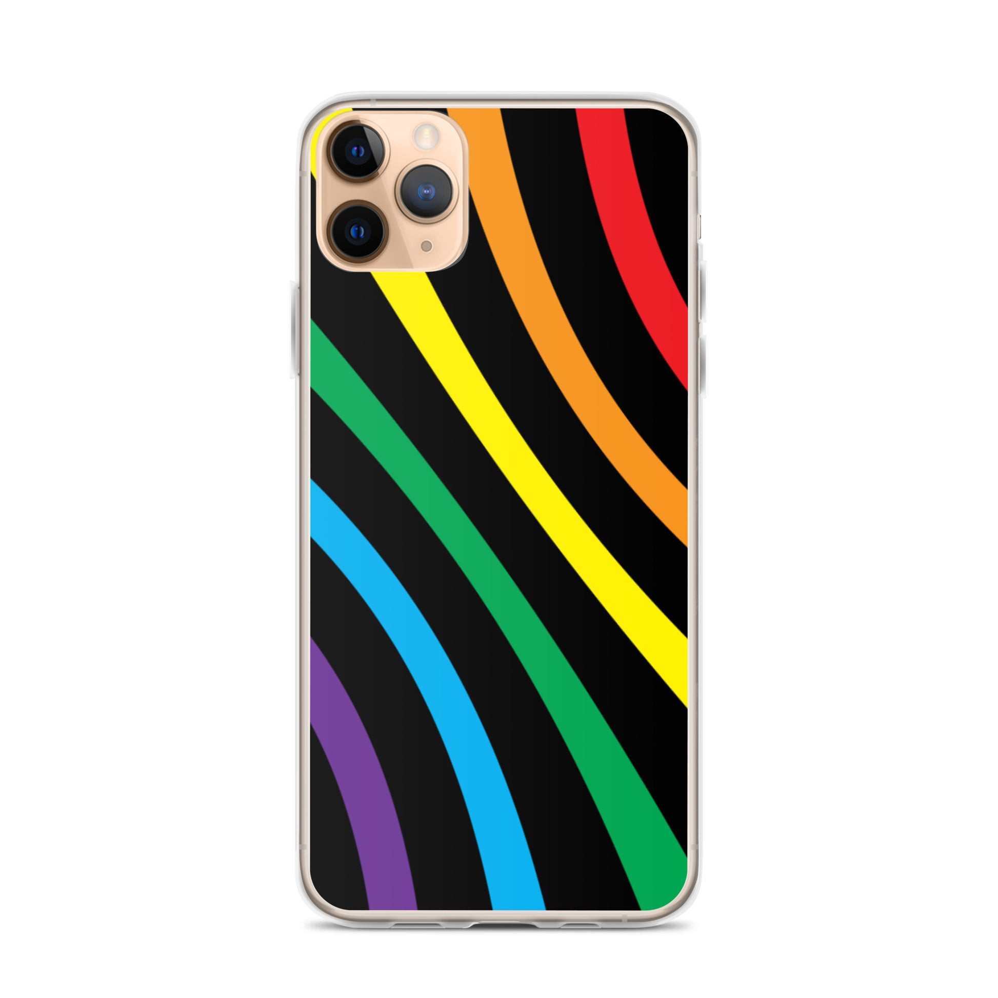 Rainbow Lines iPhone Case - Comfortable Culture - iPhone 11 Pro Max - Mobile Phone Cases - Comfortable Culture
