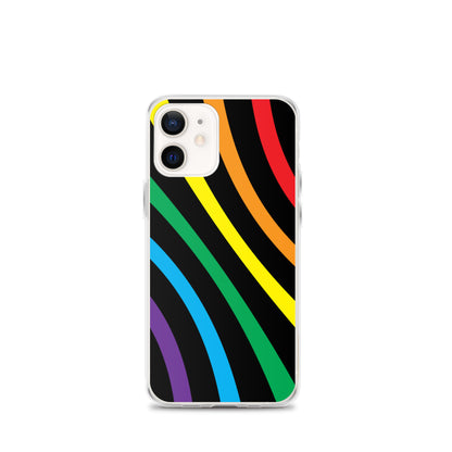 Rainbow Lines iPhone Case - Comfortable Culture - iPhone 12 mini - Mobile Phone Cases - Comfortable Culture