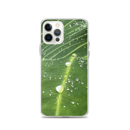 Leaf Raindrop Close-up (iPhone Case) - Comfortable Culture - iPhone 12 Pro - Mobile Phone Cases - Comfortable Culture
