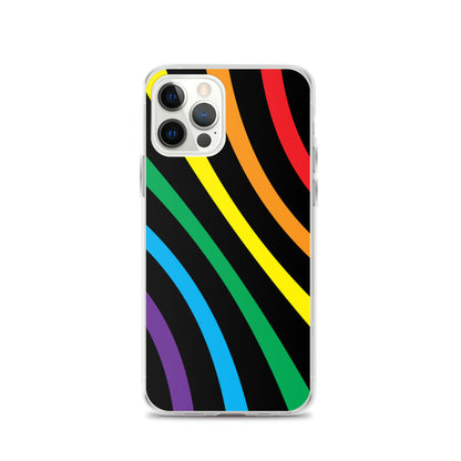 Rainbow Lines iPhone Case - Comfortable Culture - iPhone 12 Pro - Mobile Phone Cases - Comfortable Culture