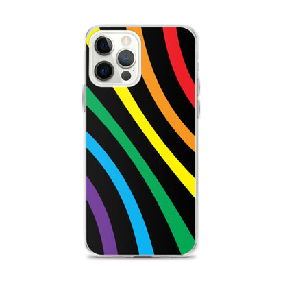 Rainbow Lines iPhone Case - Comfortable Culture - iPhone 12 Pro Max - Mobile Phone Cases - Comfortable Culture