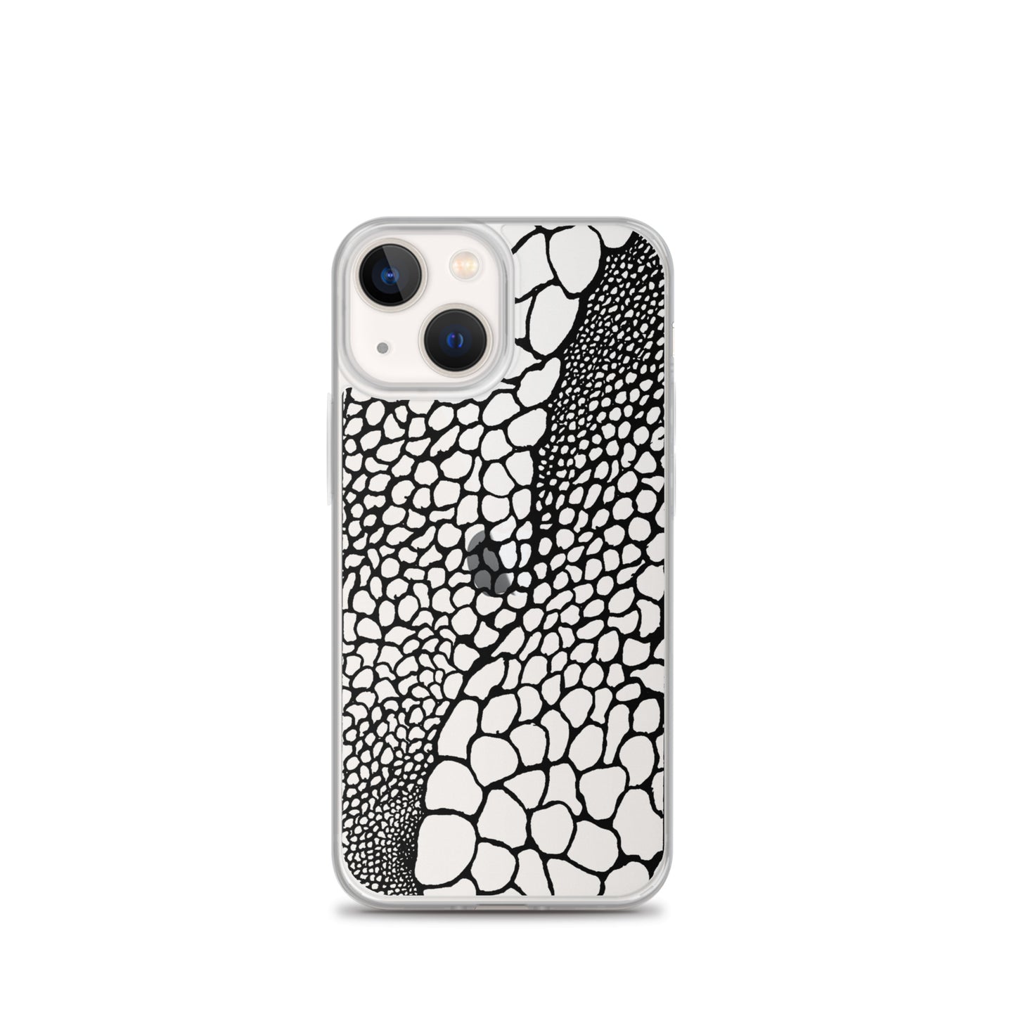 Abstract Bubble Drawing (Clear iPhone Case) - Comfortable Culture - iPhone 13 mini - Mobile Phone Cases - Comfortable Culture