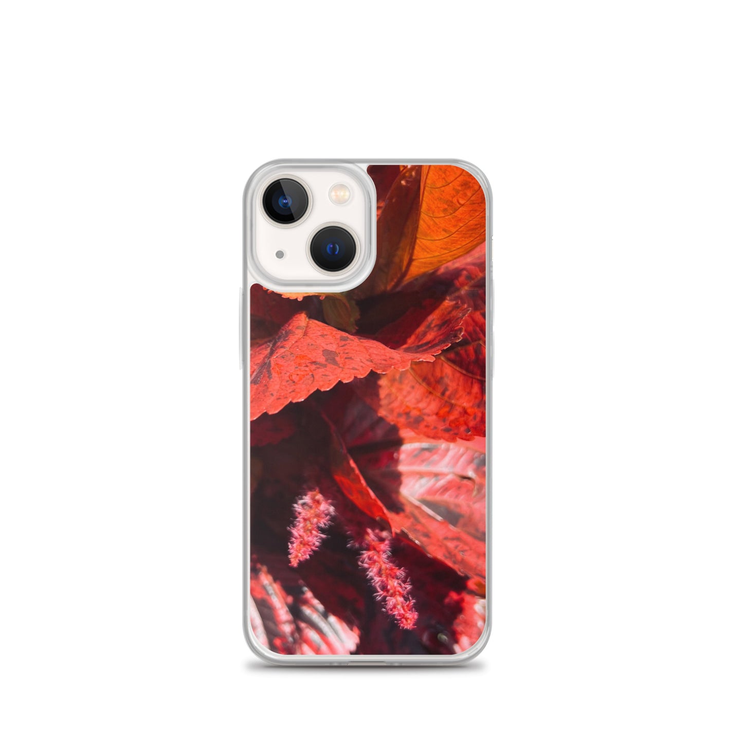 Red Leaf Close-up (iPhone Case) - Comfortable Culture - iPhone 13 mini - Mobile Phone Cases - Comfortable Culture