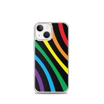Rainbow Lines iPhone Case - Comfortable Culture - iPhone 13 mini - Mobile Phone Cases - Comfortable Culture