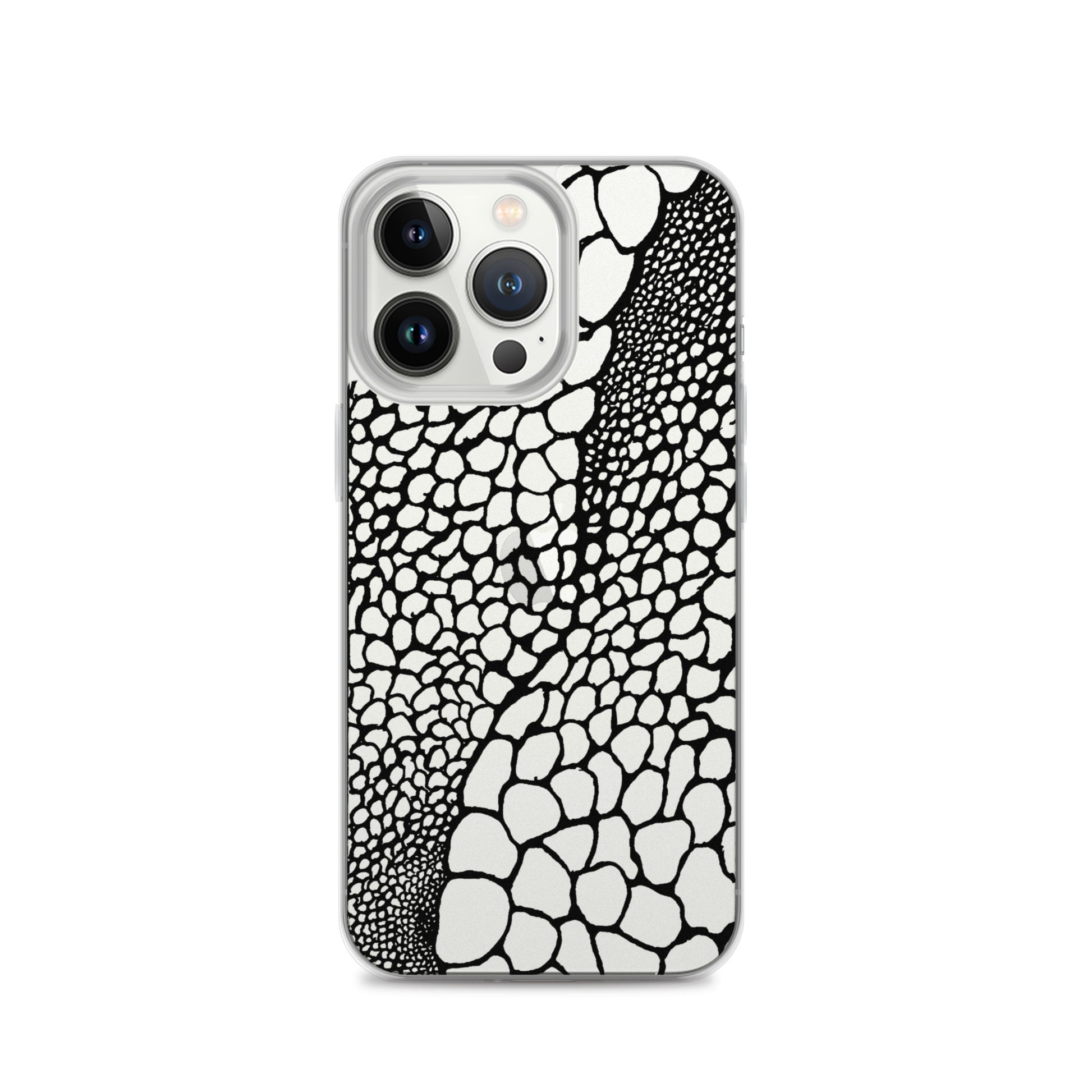 Abstract Bubble Drawing (Clear iPhone Case) - Comfortable Culture - iPhone 13 Pro - Mobile Phone Cases - Comfortable Culture