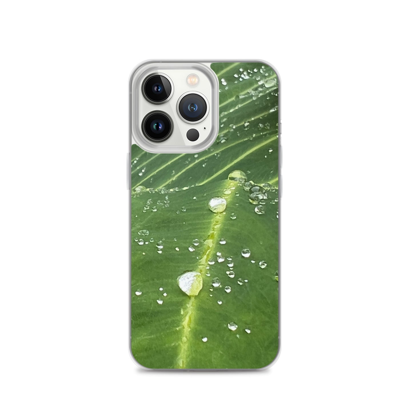Leaf Raindrop Close-up (iPhone Case) - Comfortable Culture - iPhone 13 Pro - Mobile Phone Cases - Comfortable Culture