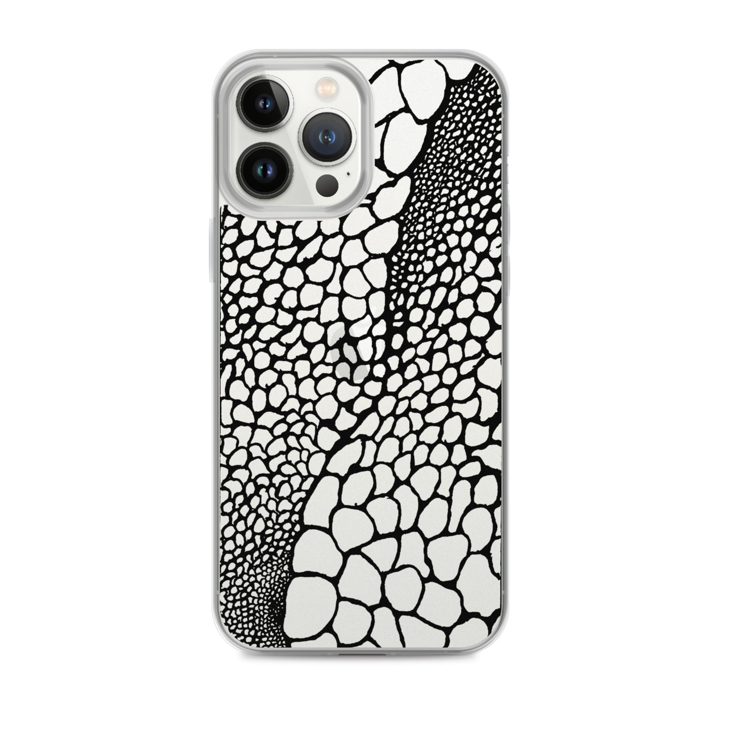 Abstract Bubble Drawing (Clear iPhone Case) - Comfortable Culture - iPhone 13 Pro Max - Mobile Phone Cases - Comfortable Culture