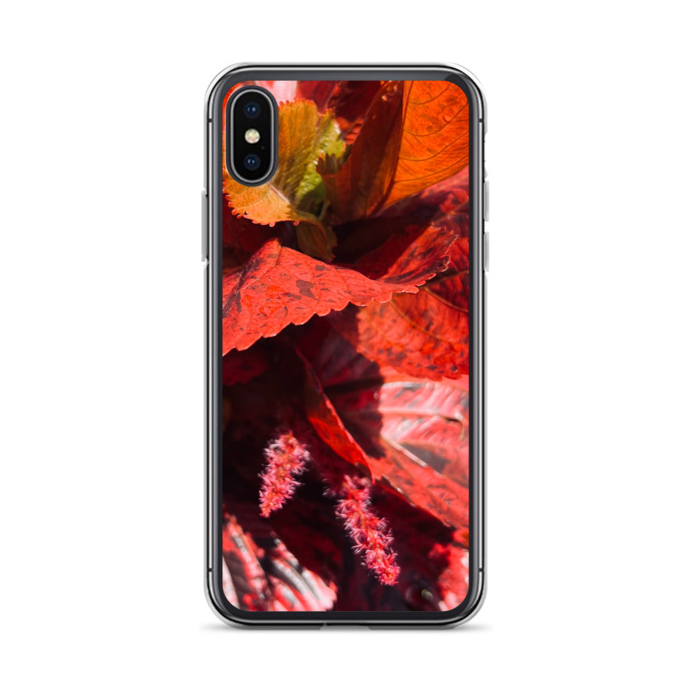 Red Leaf Close-up (iPhone Case) - Comfortable Culture - iPhone X/XS - Mobile Phone Cases - Comfortable Culture