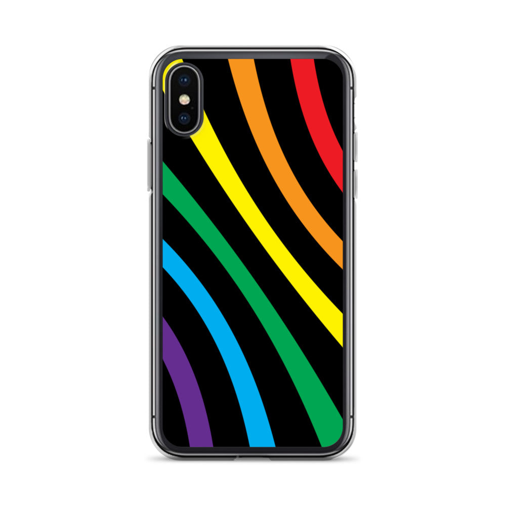 Rainbow Lines iPhone Case - Comfortable Culture - iPhone X/XS - Mobile Phone Cases - Comfortable Culture