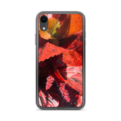 Red Leaf Close-up (iPhone Case) - Comfortable Culture - iPhone XR - Mobile Phone Cases - Comfortable Culture