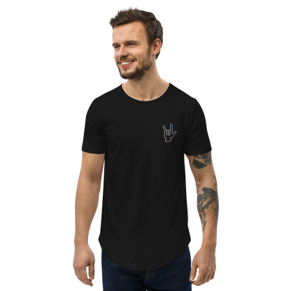 ILY Men's Curved Hem T-Shirt - Comfortable Culture - Black / 2X - Shirts & Tops - Comfortable Culture