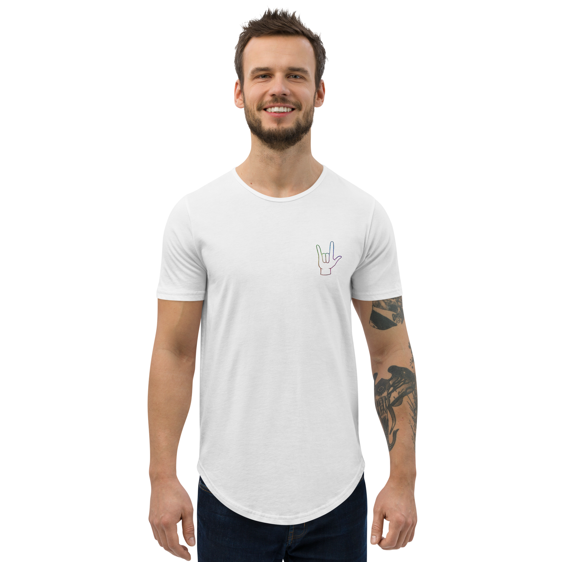 ILY Men's Curved Hem T-Shirt - Comfortable Culture - Shirts & Tops - Comfortable Culture